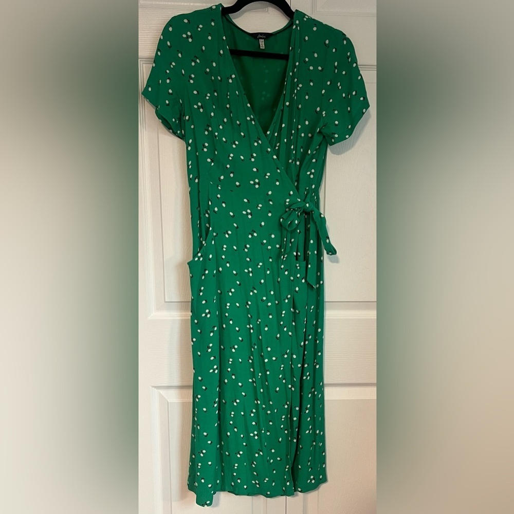 Joules Callie Print Wrap Midi Dress